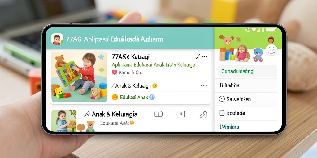 Antarmuka aplikasi 77AG yang menarik dan edukatif.