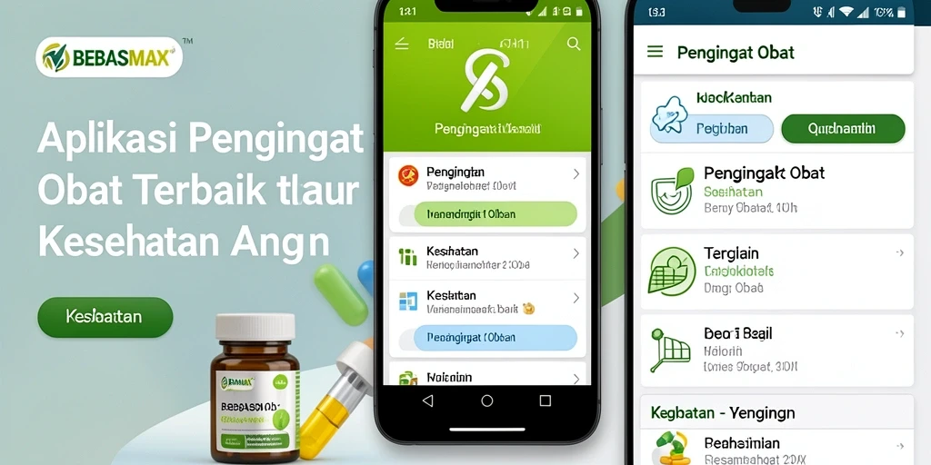 Antarmuka aplikasi BEBASMAX menampilkan pengingat obat yang jelas dan teratur.