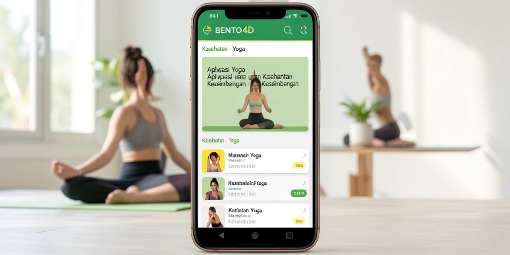Tampilan antarmuka BENTO4D yang intuitif untuk praktik Yoga.