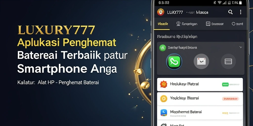 Antarmuka aplikasi LUXURY777 yang ramah pengguna untuk penghematan baterai.
