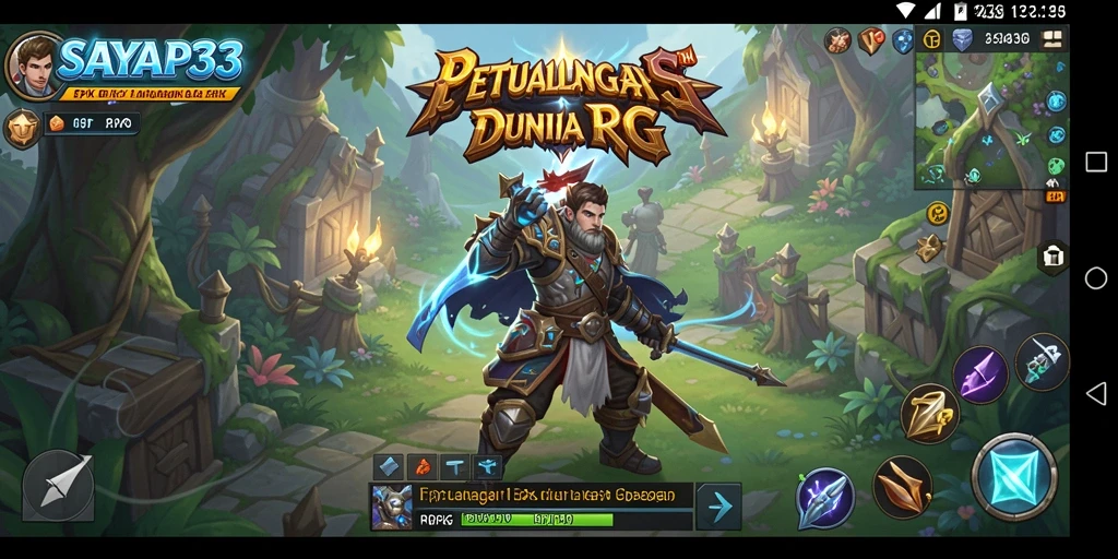 Antarmuka permainan RPG yang keren dan interaktif di SAYAP33.