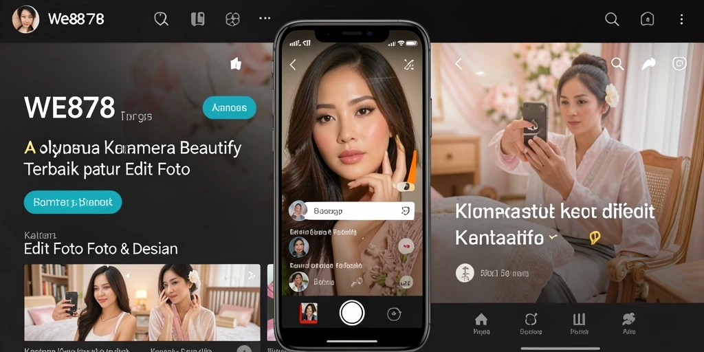 Antarmuka WE878 dengan fitur optimal untuk pengeditan foto.
